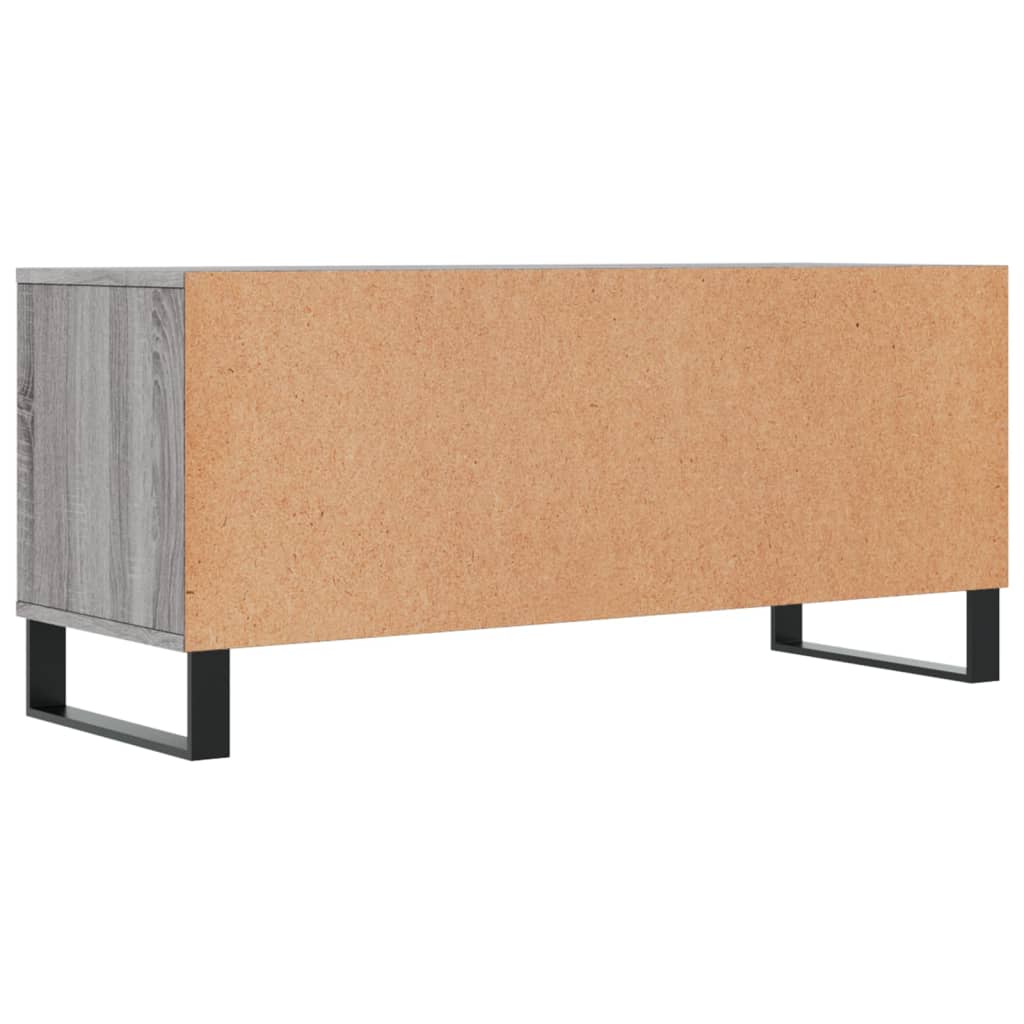 Meuble TV sonoma gris 100x34,5x44,5 bois d'ingénierie - 8