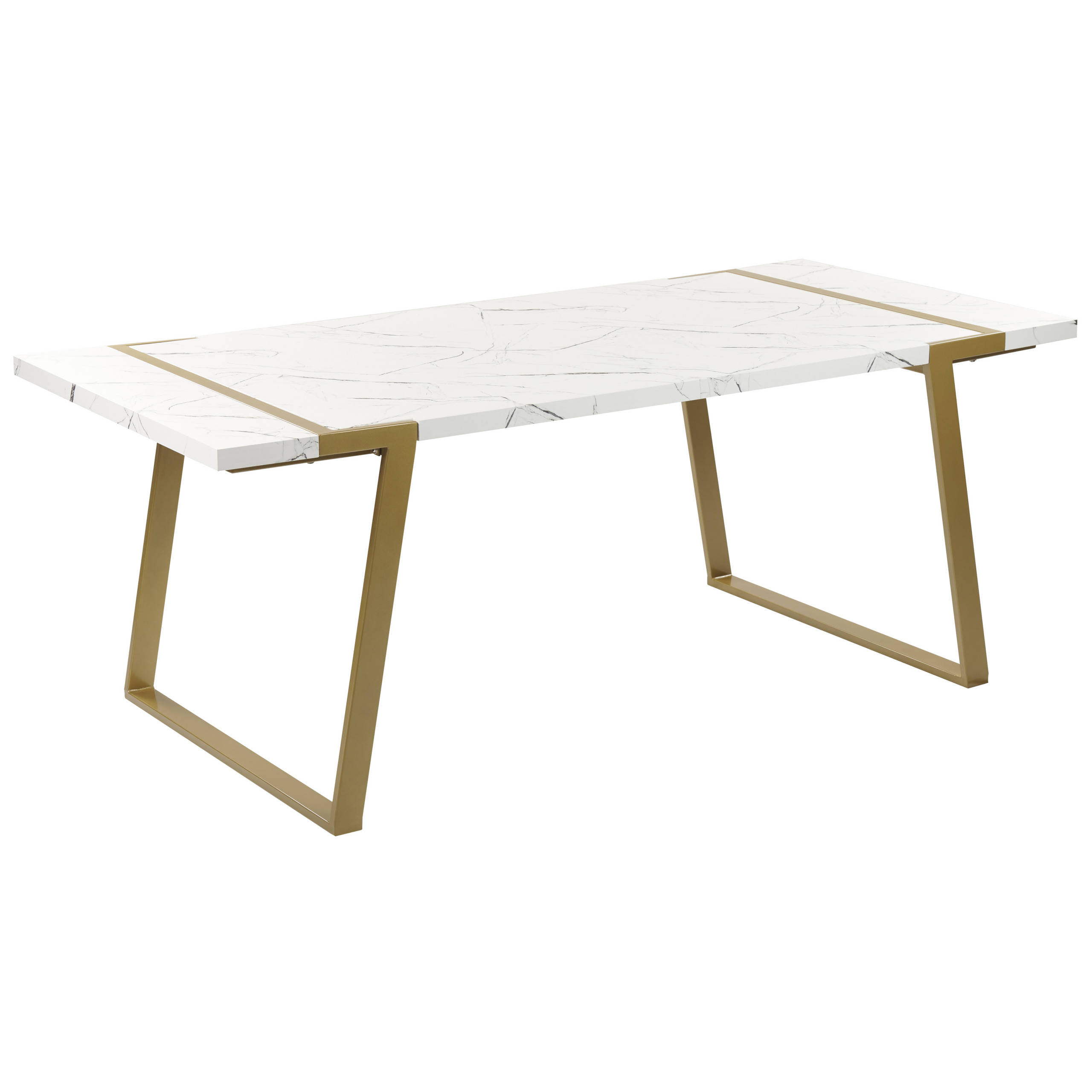 Table à manger JESSICA pieds gold 180x90 cm – Home Confort