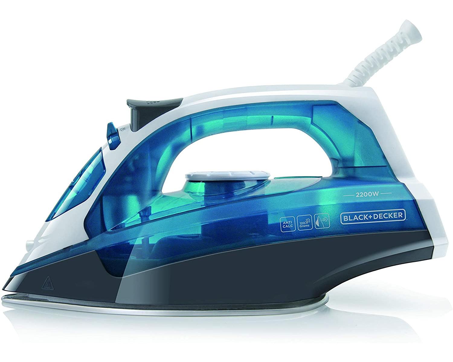 Żelazko Black+Decker parowe 2200W stopa ze stali nierdzewnej
