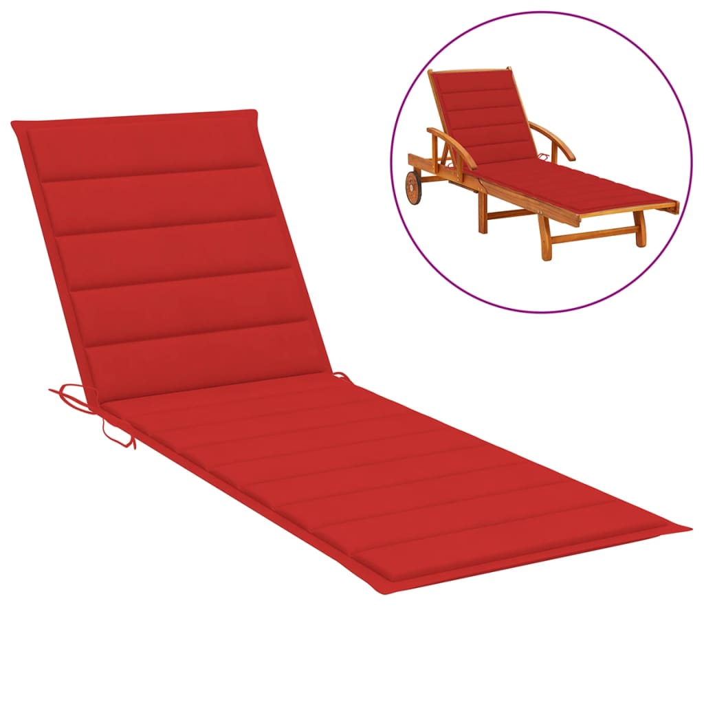 Coussin Pour Chaise Longue 200x60x4cm En Tissu Beige - Confort Et Élégance Pour Jardin Et Extérieur