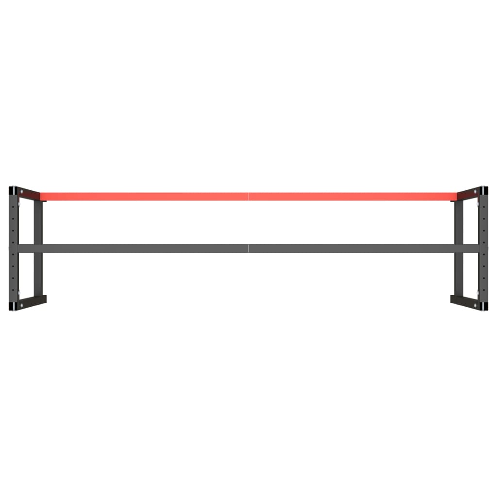 Estrutura p/ bancada 220x57x79 cm metal preto e vermelho mate vidaXL - 6