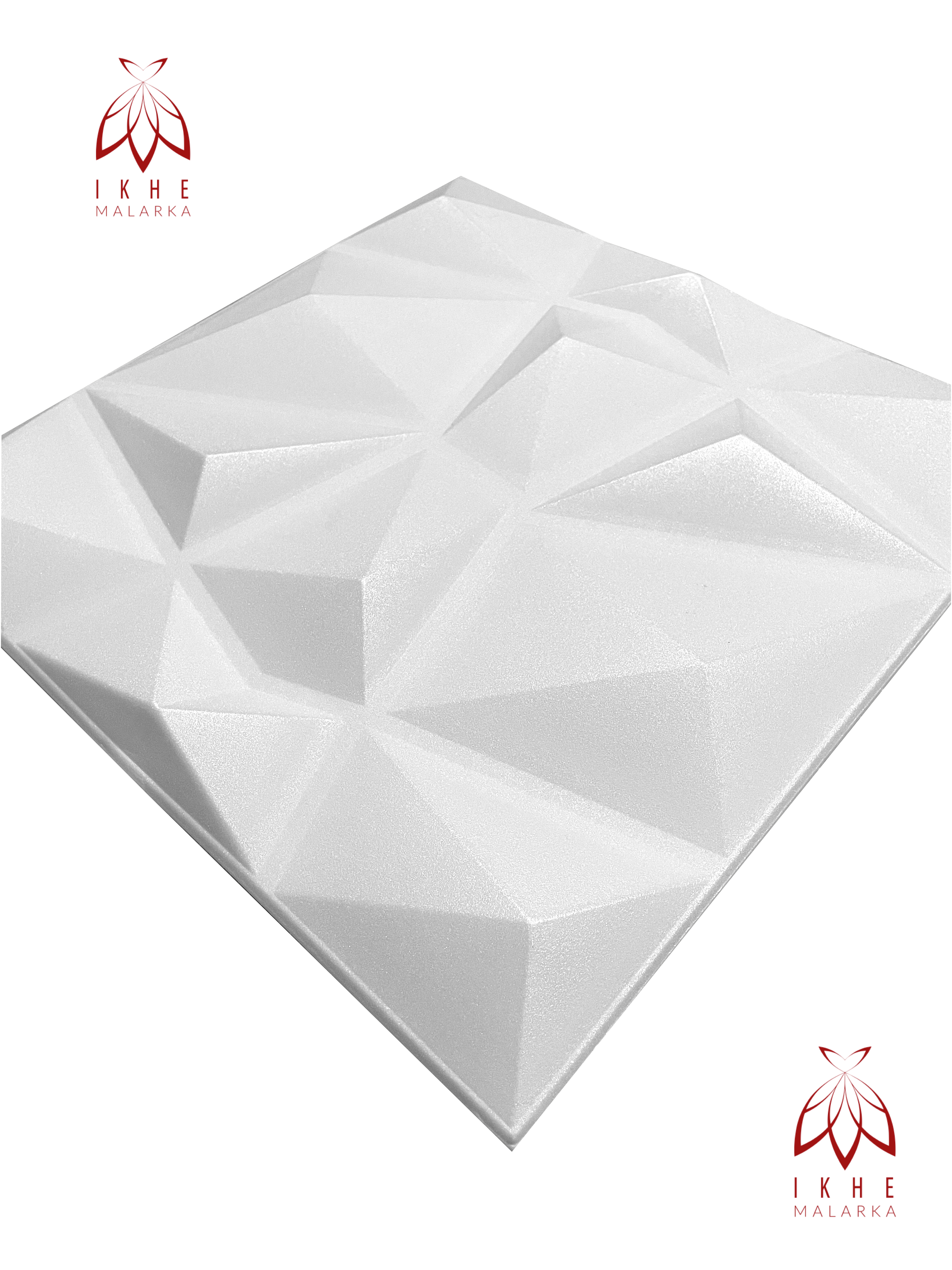 Panneaux muraux 3D décors revêtement mural panneaux de plafond POLYSTYRENE MATERIAL STYROPOR-TYPE 3mm force 8 pièces - 2m² Diamant Blanc - 5