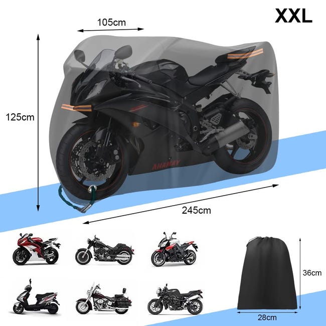 Copertura Protettiva per Moto, 210T Oxford Telo Moto Esterno Impermeabile, con Fori per Lucchetto e Riflettente, Anti-polvere UV(245 * 105 * 125cm) | Leroy Merlin Copertura Protettiva per Moto, 210T Oxford Telo Moto Esterno Impermeabile, con Fori per Lucchetto e Riflettente, Anti-polvere UV(245 * 105 * 125cm) | Leroy Merlin