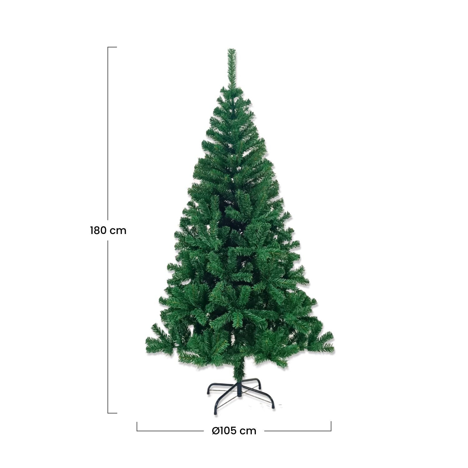Sapin de Noël artificiel Vert Québec avec base métallique 7house - 5