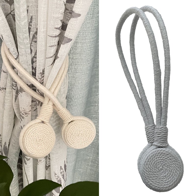 Magnetyczne upięcie do zasłon, nowoczesny i unikalny design, elegancki sznur z plecionego poliestru z mocnymi magnesami
