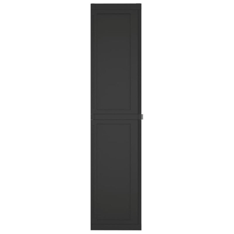 Armoire de rangement d extérieur noir 65x37x165 cm PP - 5