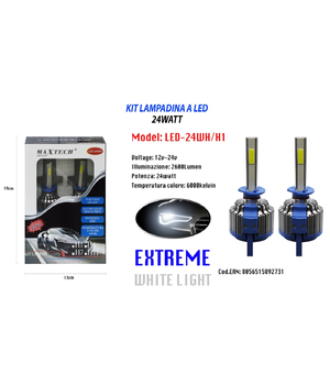 LAMPADE PER ANABBAGLIANTI E ABBAGLIANTI C6 H1 6000K LED F 36W/3800LM