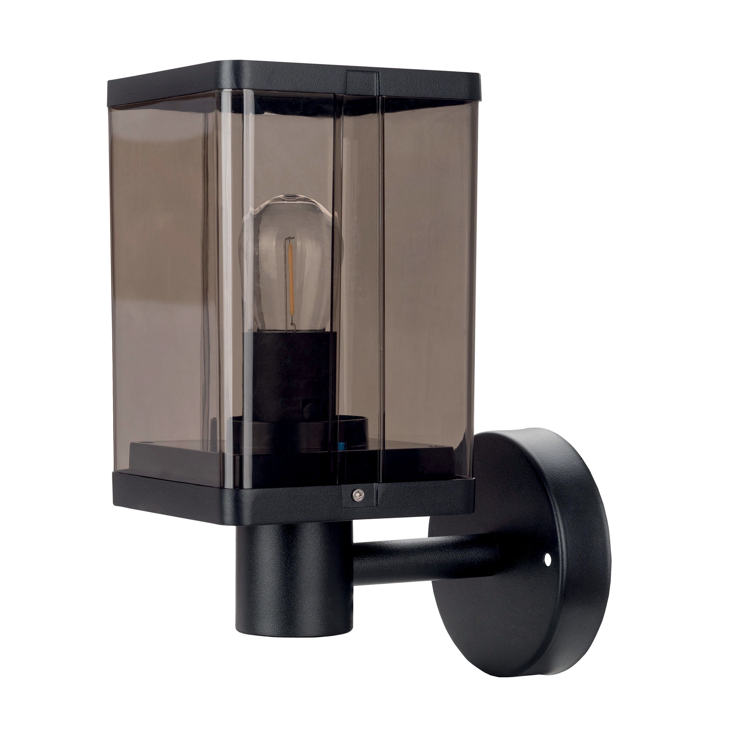 Kinkiet elewacyjny E27 LED Smoke IP44 czarny lampa zewnętrzna ścienna XUDO