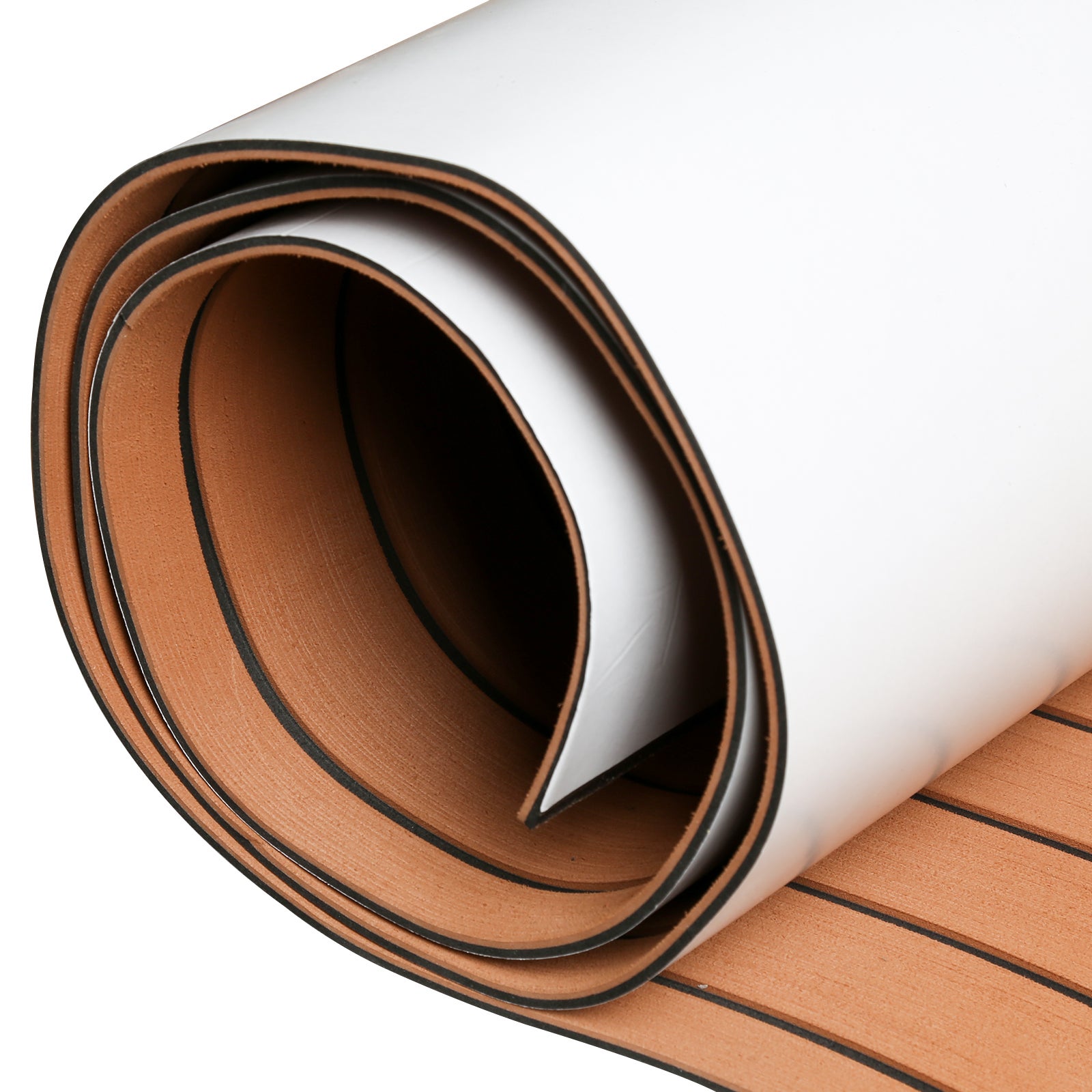 Tapis de Sol Tapis de Pont en Mousse EVA Teck Yacht Tapis de Sol Auto-Adhésif 240x60cm Marron - 8