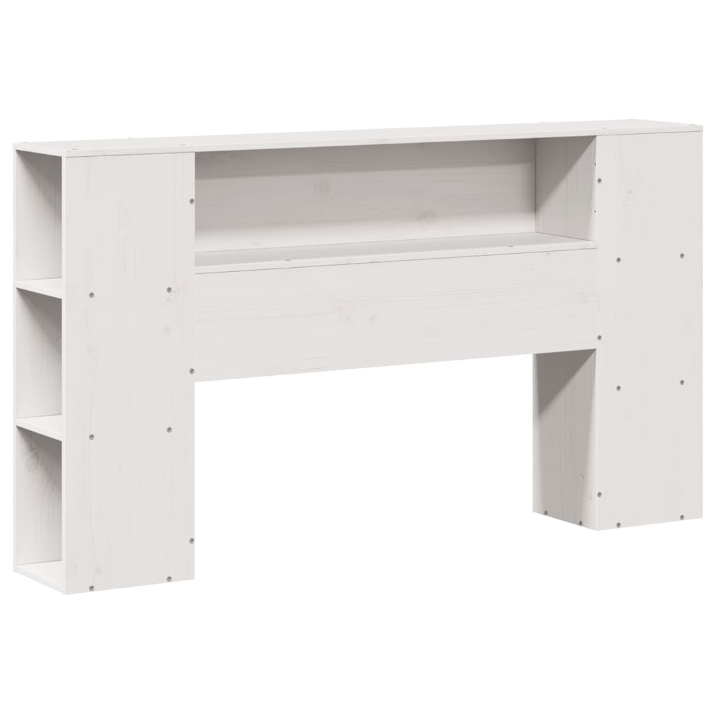 Cama casal | Cama de adulto | Cama sem colchão 140x200 cm madeira de pinho maciça branco CFW737197 - 6