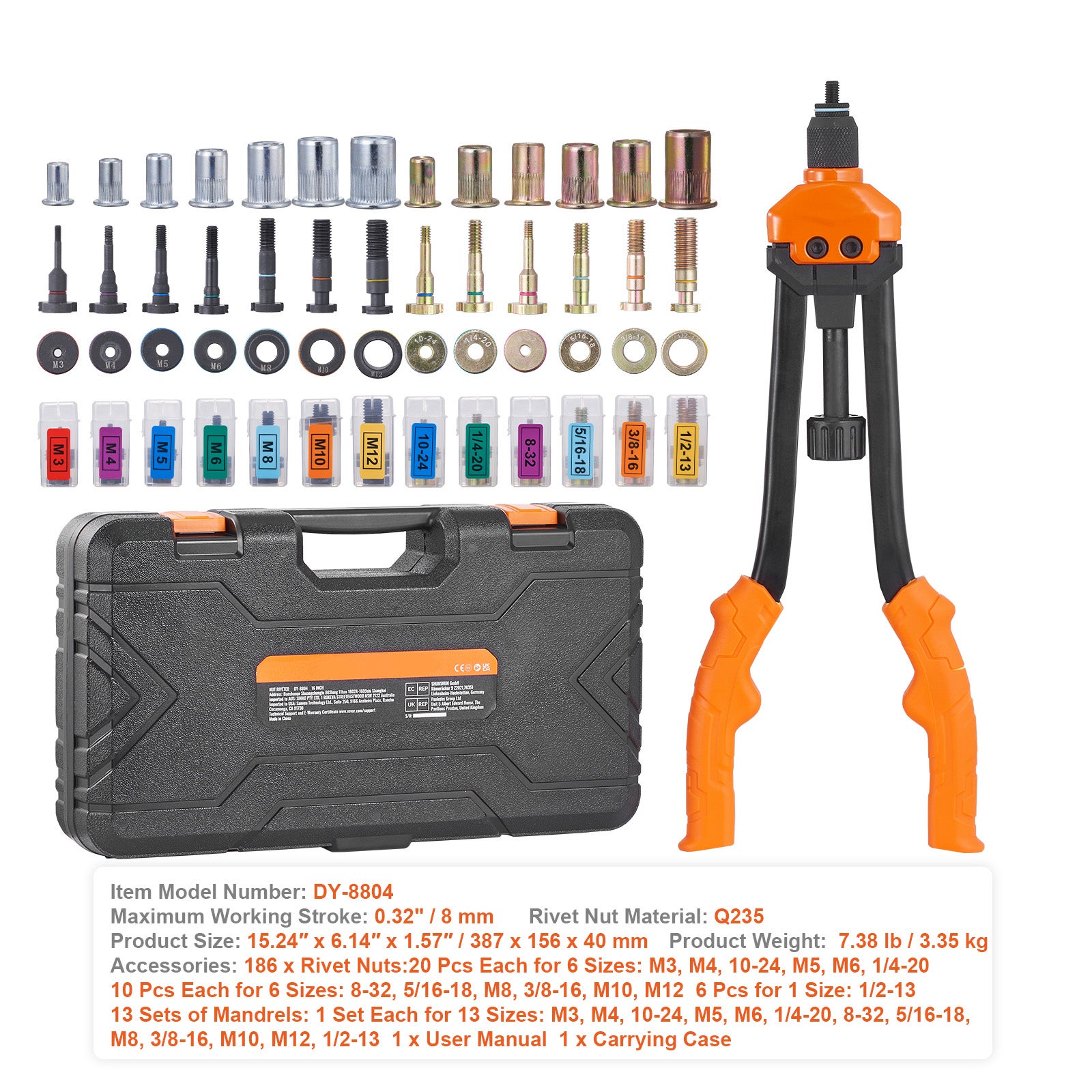 Kit Utensili per Dadi a Rivetto SucceBuy 16