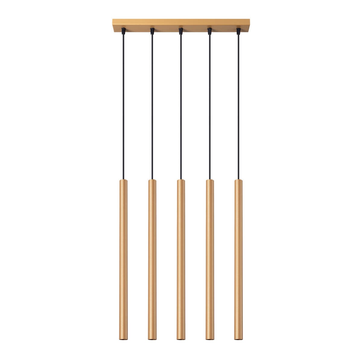Lampa wisząca Pastelo złota 5xG9x8W tuba wym: 110 x 45 x 5 cm metal Sollux Lighting
