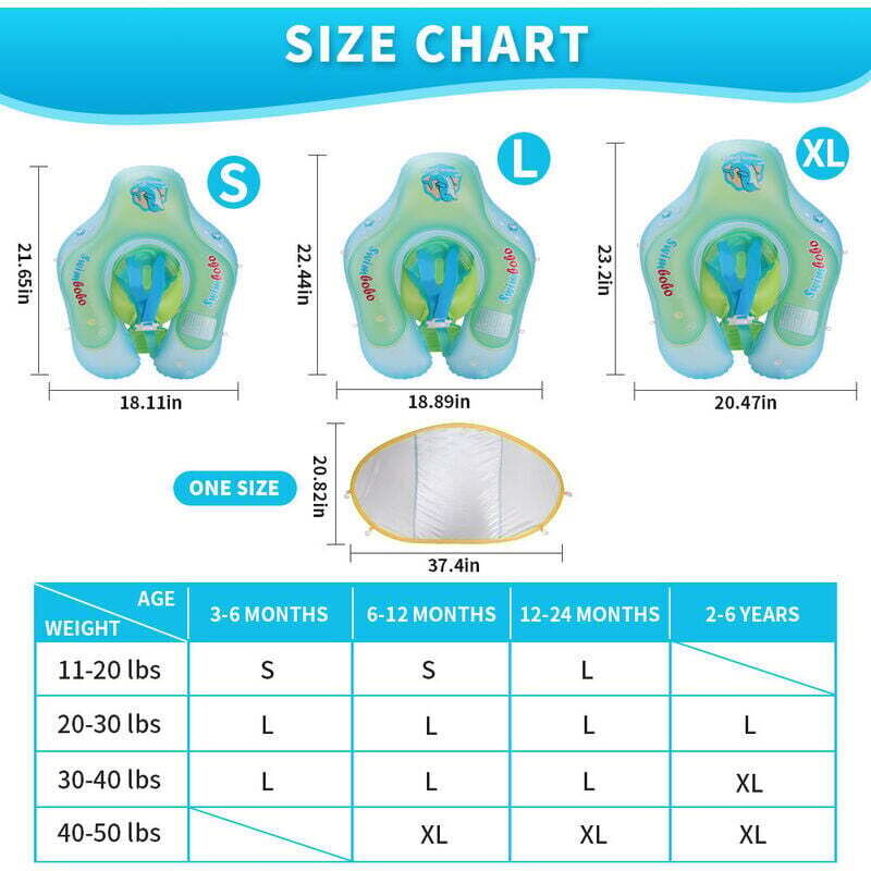 6-36 Mois - L-Bouée Bébé gonflable avec parasol Anneau de Natation pour bébé Bébé Siège De Piscine pour Bébé Enfants - 3