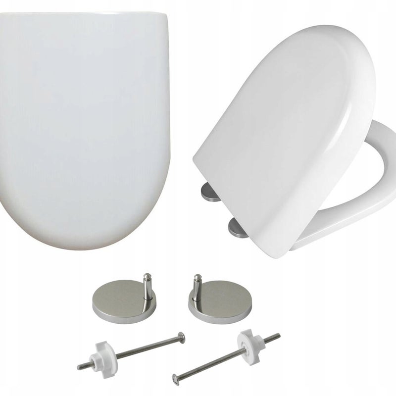 Deska sedesowa Estiva Owal wolnoopadająca duroplastowa biała