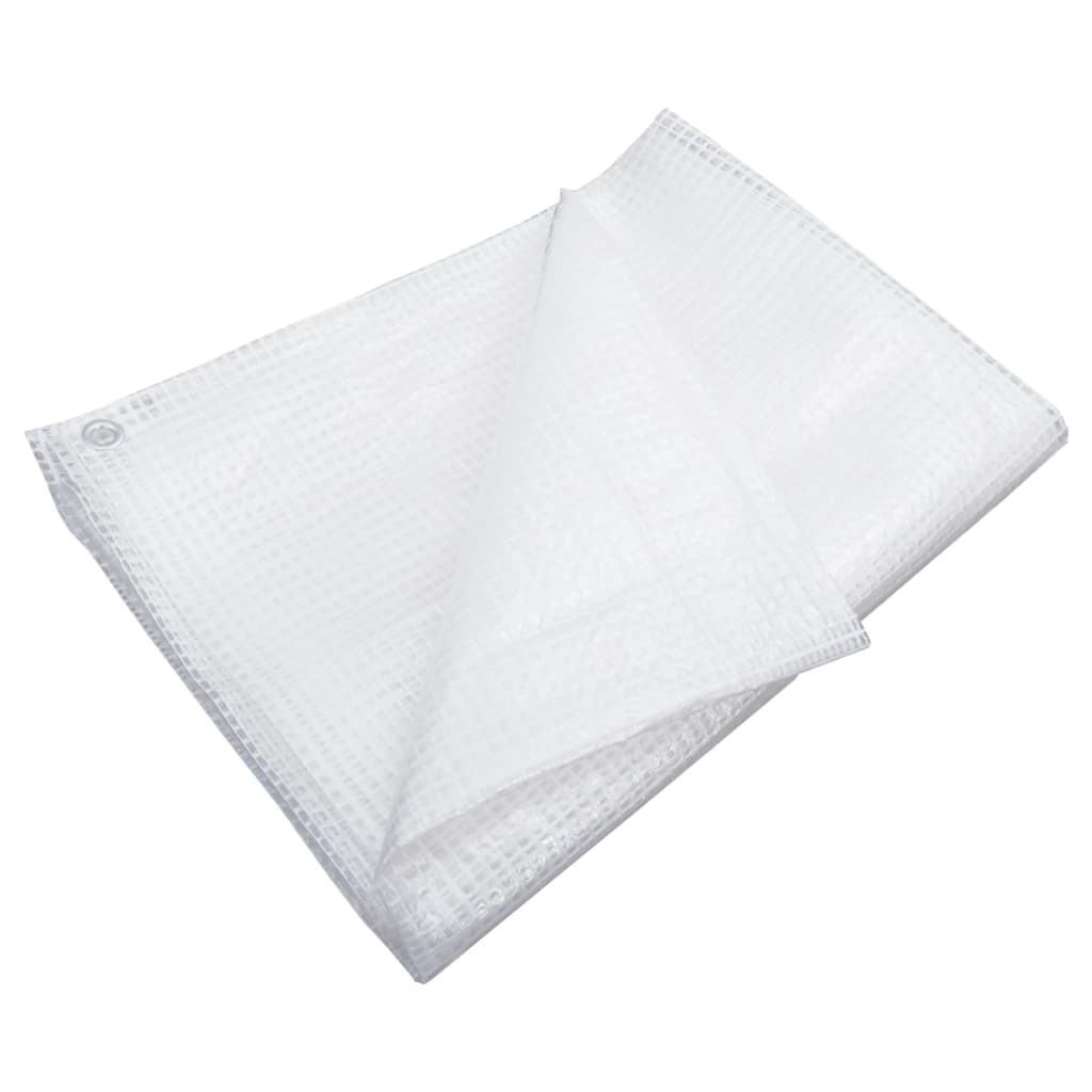 Wovar Bâche Blanche 2x3 Mètres 90g/m² - Imperméable Avec Anneaux Aluminium Pour Protection Et Bricolage