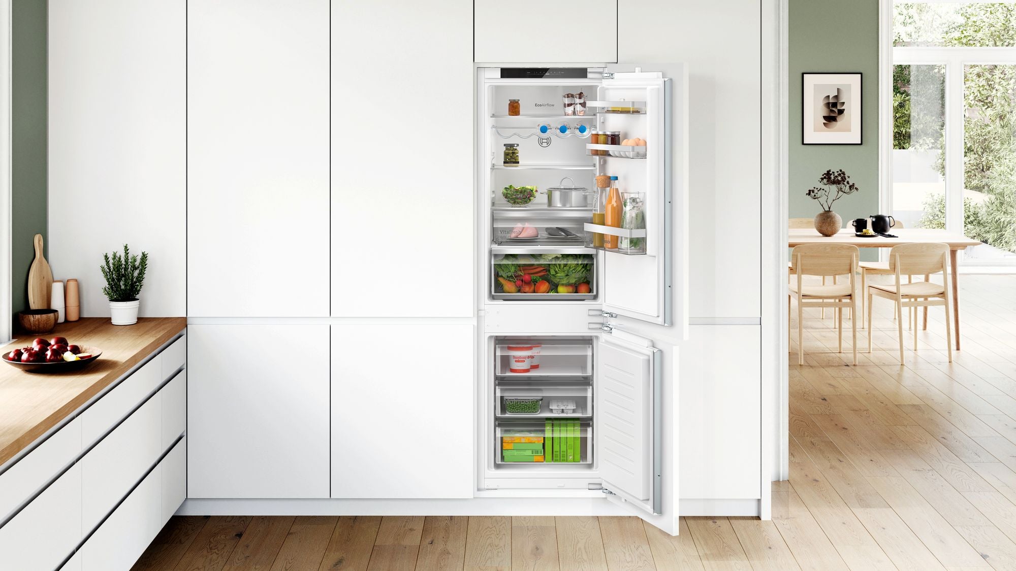 Réfrigérateur américain BOSCH KIN86VFE0 Blanc (177 x 56 cm) - 2