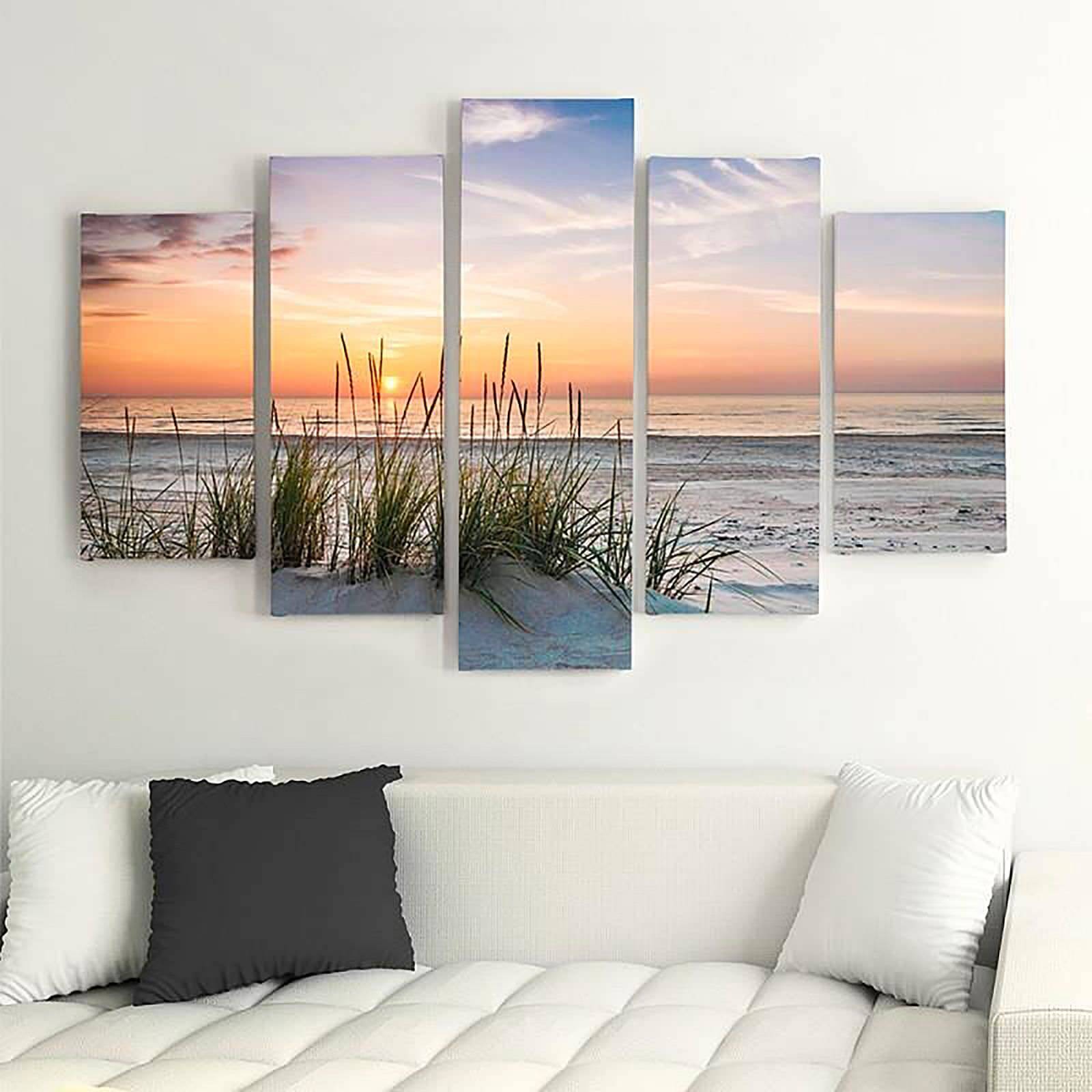 Tableau une herbe sur la plage - 150 x 100 cm - 3