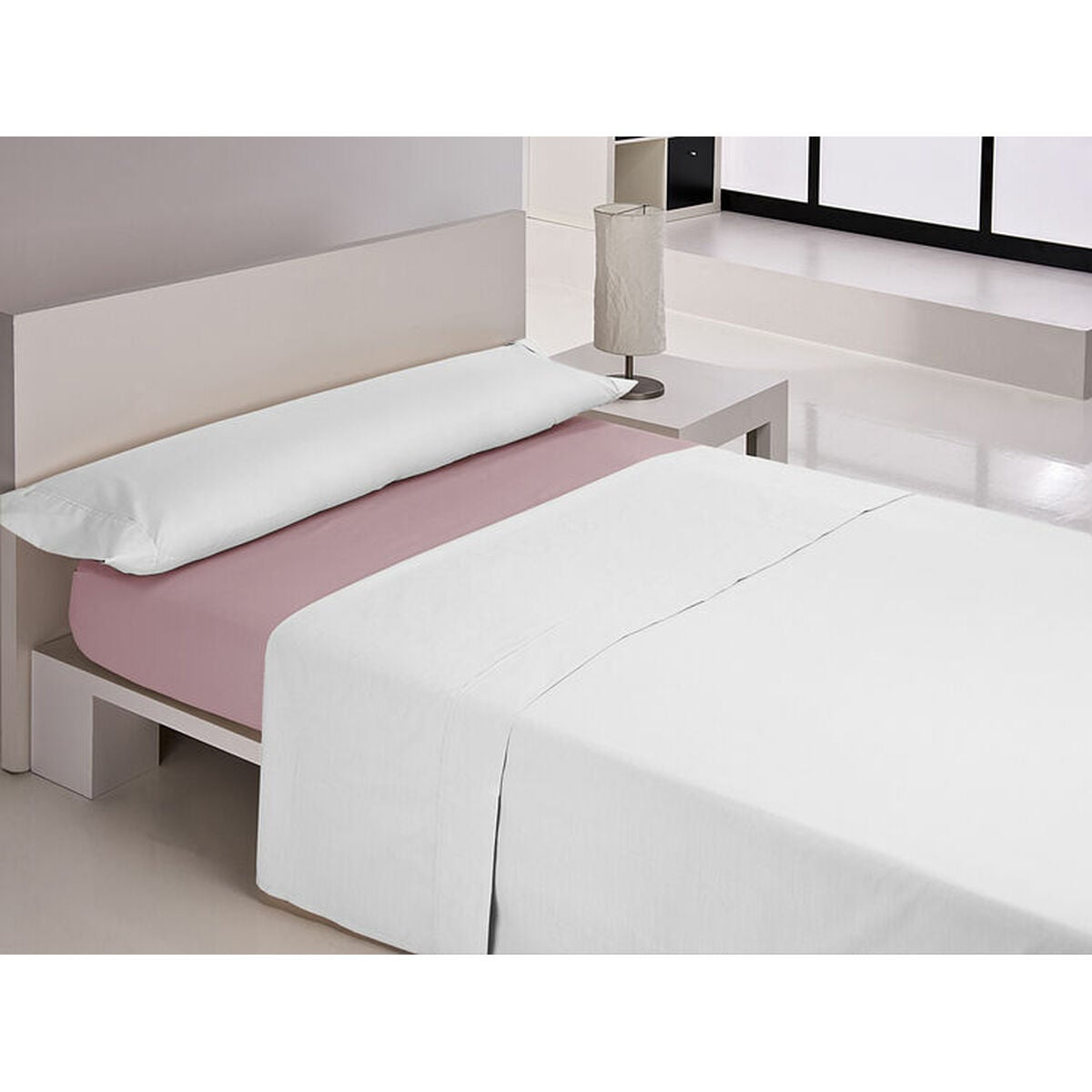 Sábana Bajera Ajustable Para Cuna Leander/Linea/Luna - 120x60cm - 100% Algodón - Color Nieve