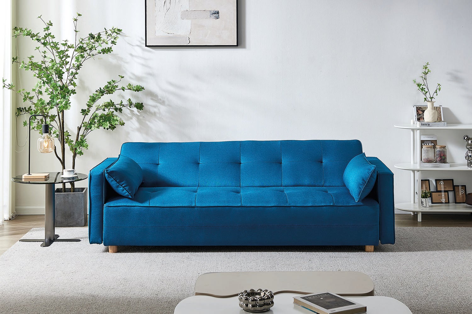 COPENHAGUE Divano trasformabile scandinavo posti blu anatra