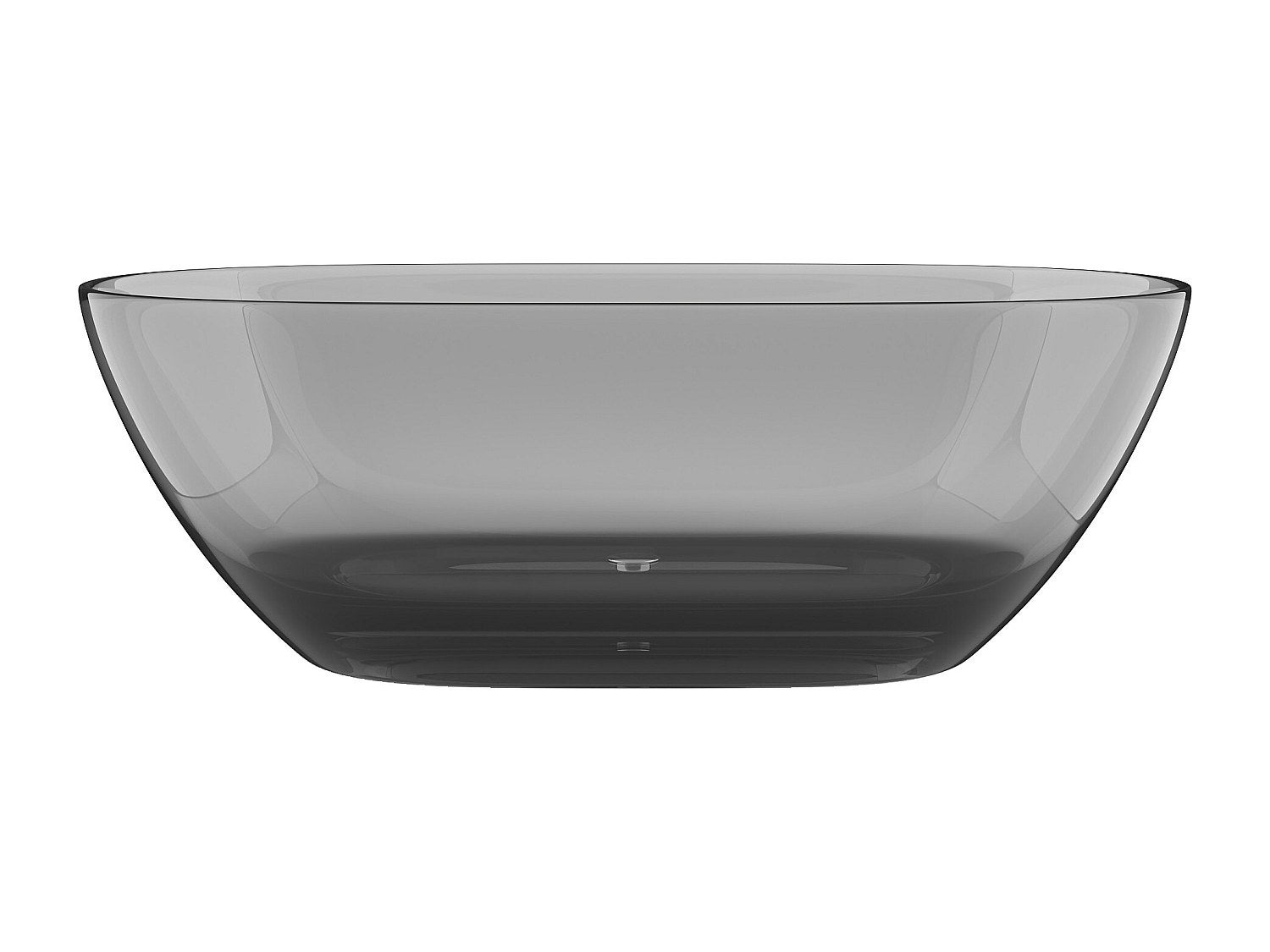 Wanna wolnostojąca przezroczysta - 292 l - 160 x 72 x 56 cm - Szary - Żywica - SPAVO
