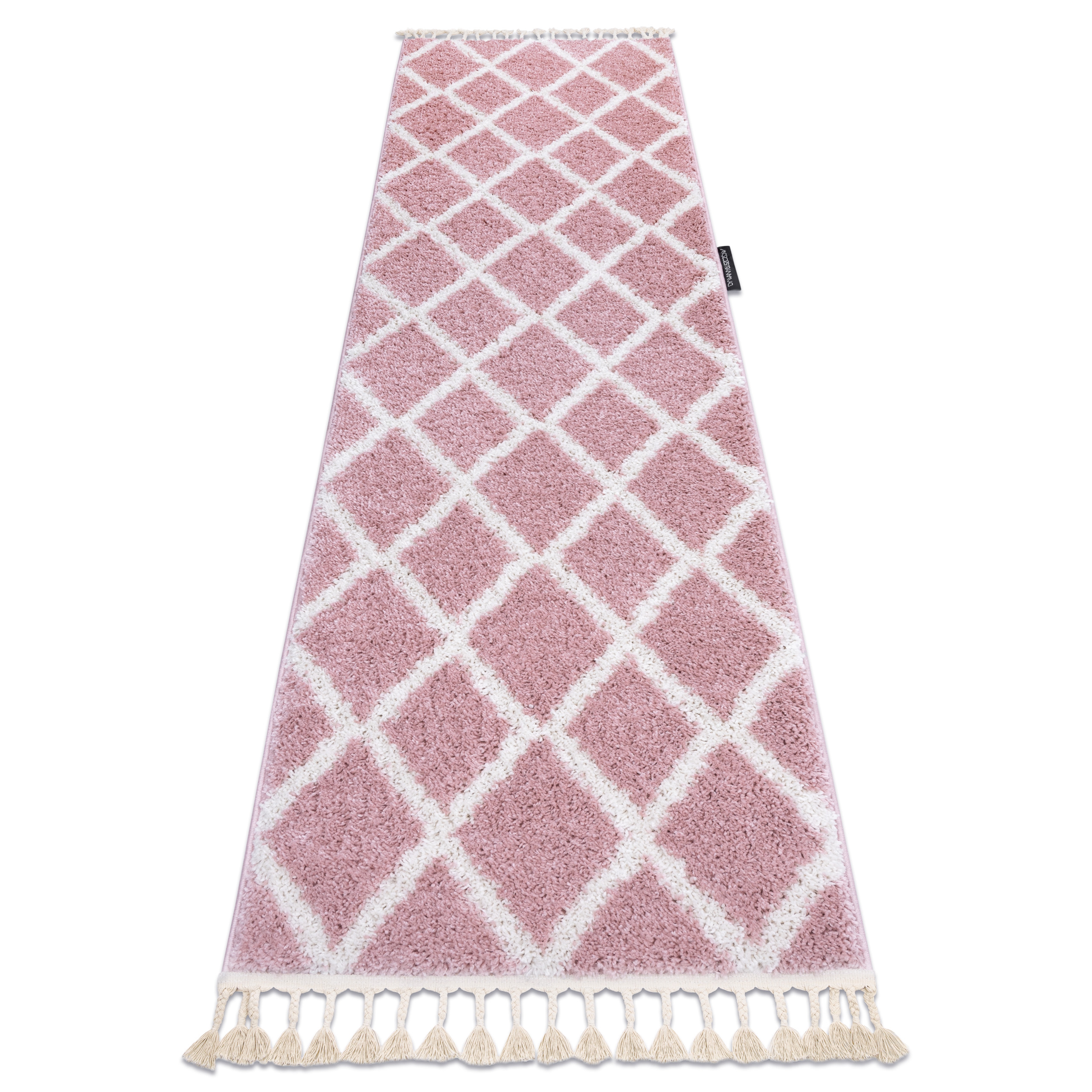 Alfombra, alfombra de pasillo berber troik rosado  para la cocina, entrada, pasillo 60x300 cm