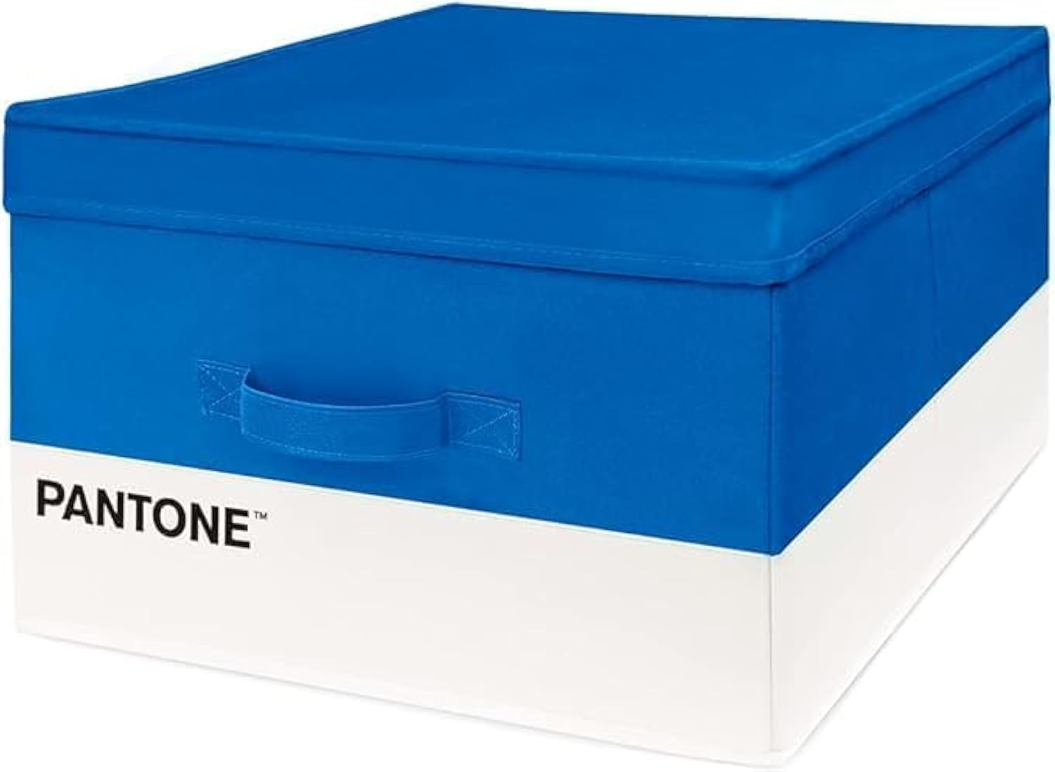 Cesta Rotonda Pieghevole Pantone - Impermeabile, Con Manici E Coulisse, Per Giocattoli, Biancheria, Salvaspazio, 36x60 Cm, Blu