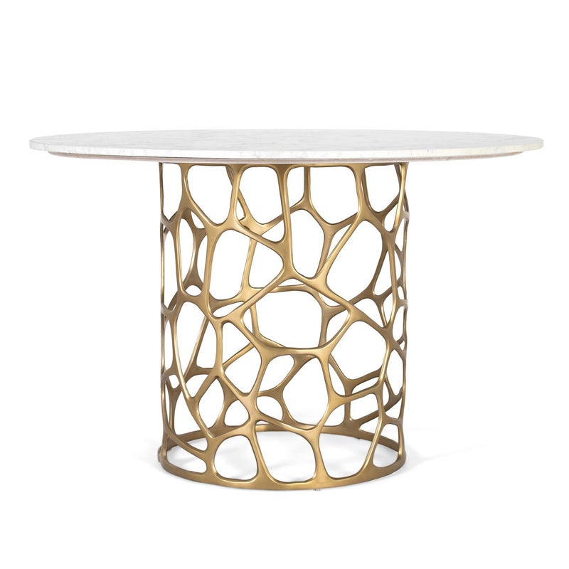 Stół z żłobkiem wykonany z marmuru i aluminium, wykonany na parterze