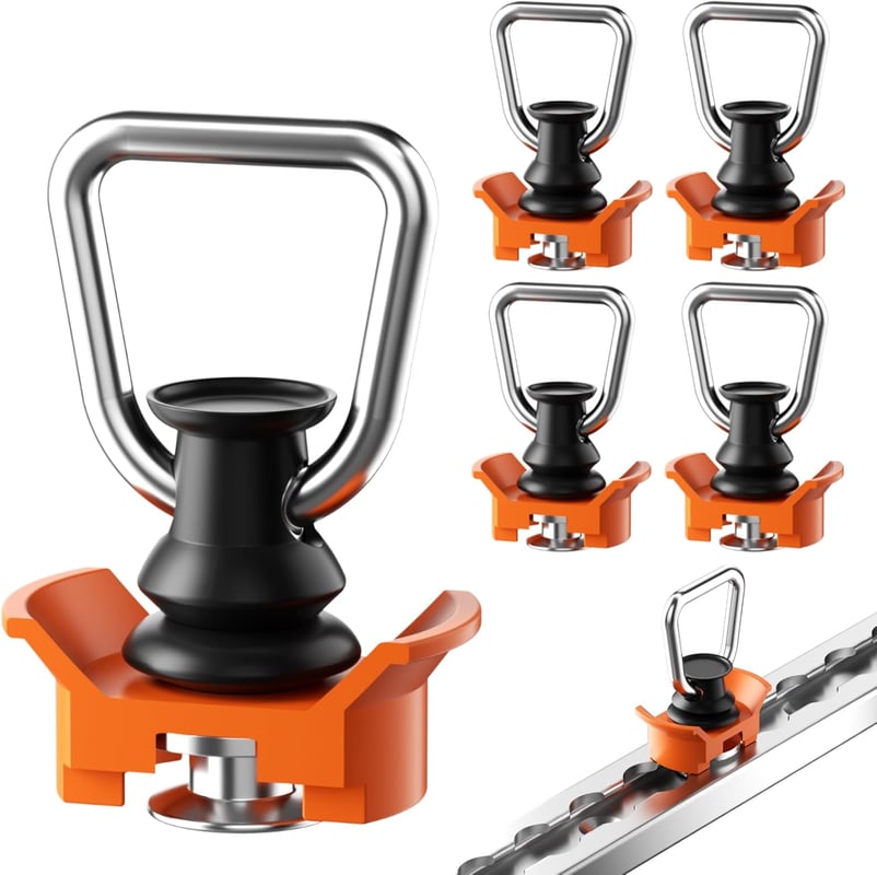 4 końcówki do szyn mocujących – idealne do zabezpieczania ładunków, transportu ciężarówek i przyczep