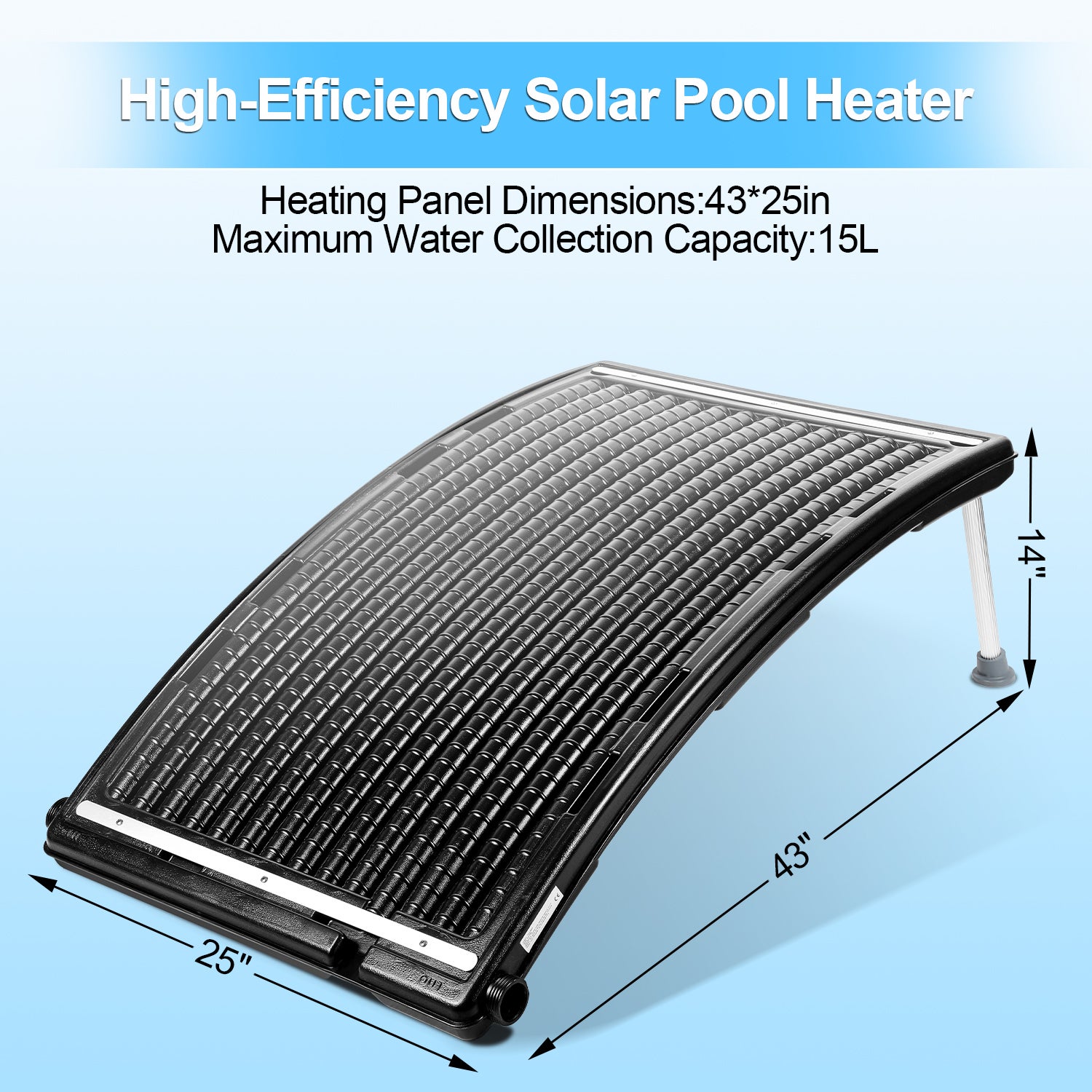 Scaldabagno Solare Per Piscina, Staffa Retrattile E Piastra Riscaldante Solare, Marca Generica