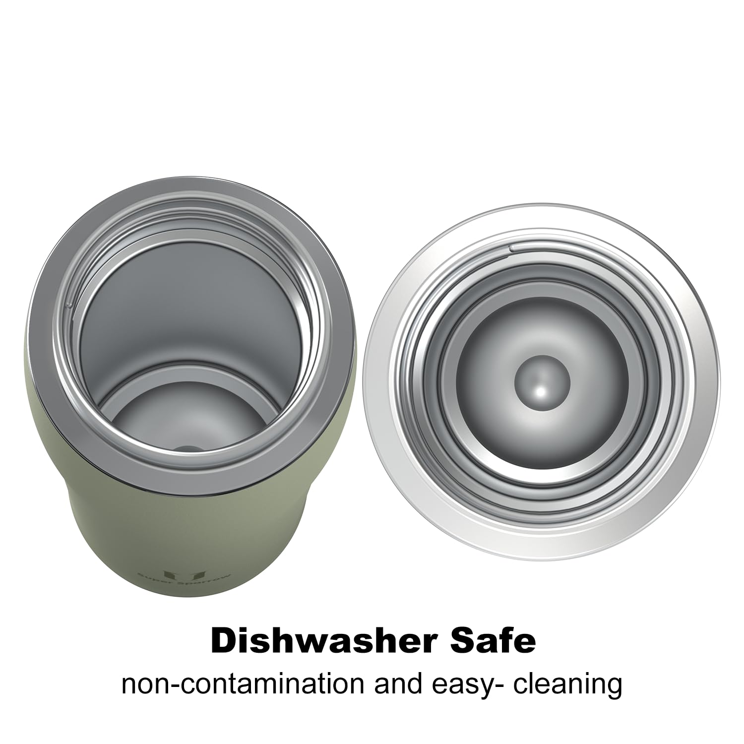 Super Sparrow Borraccia Termica, Acciaio Inox Bottiglia Termica - 500ml - Senza BPA Tazza Termica, Borraccia Termica per Bambini, Scuola, Sportiva, Bi - 4