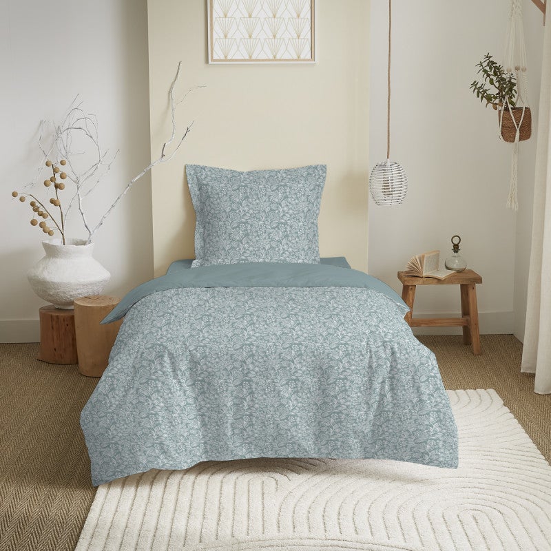 Parure de couette réversible pour lit 90 x 190 cm Céleste glacier - 2