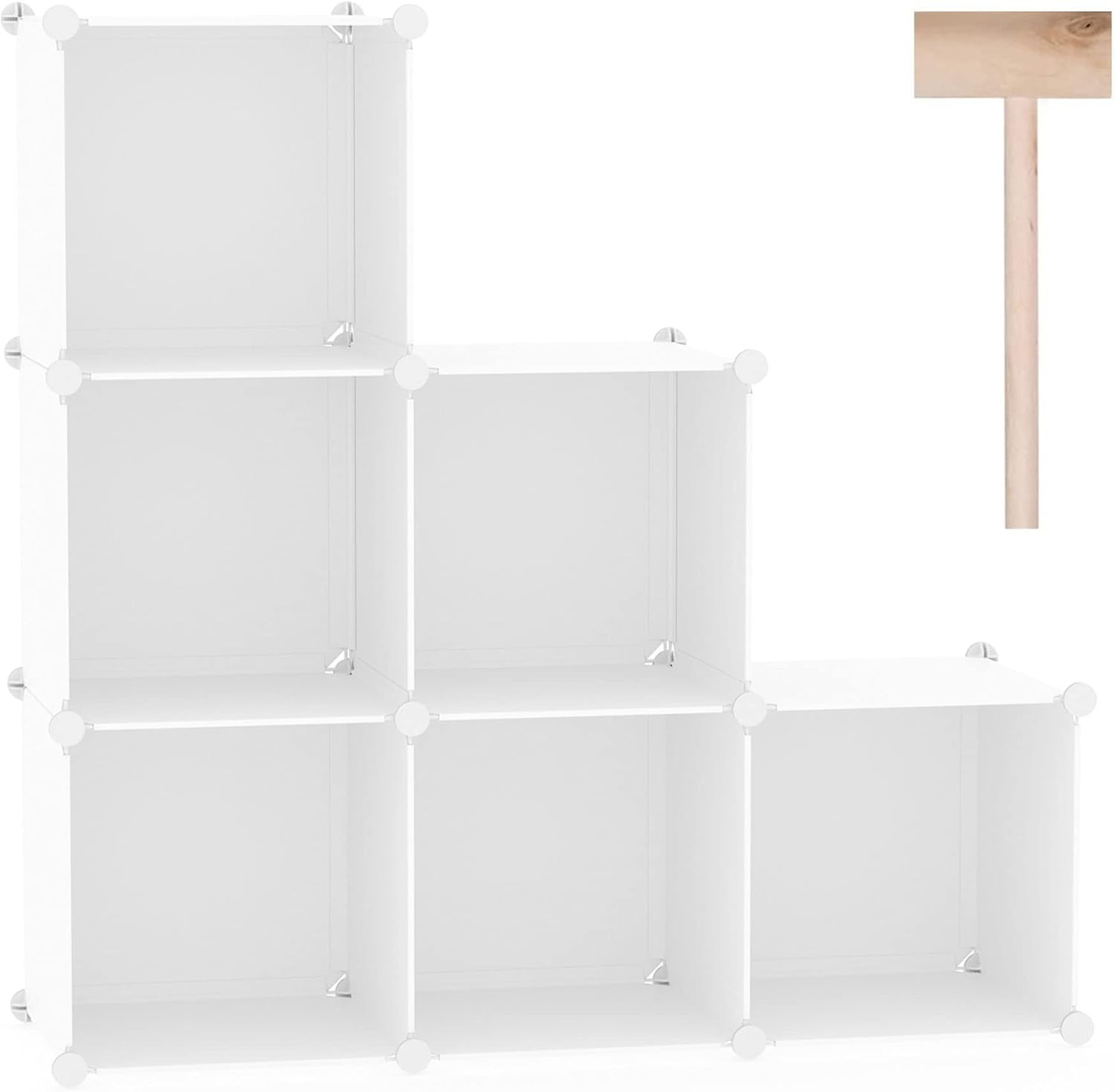 Organisateur de Rangement 6 Cubes, Étagère Modulaire en Plastique ...