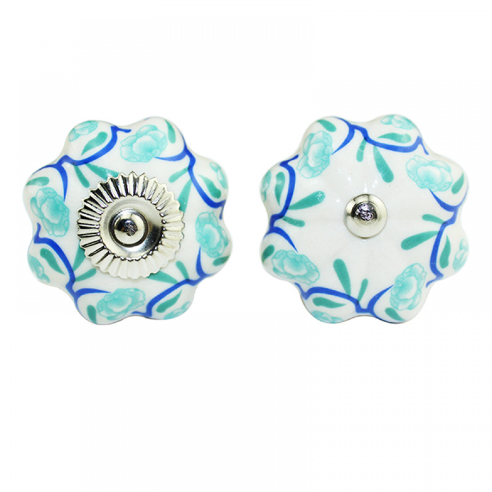 Uchwyty meblowe - do szuflad, szafek - ceramiczne - 6 sztuk - 49 mm - wielokolorowe