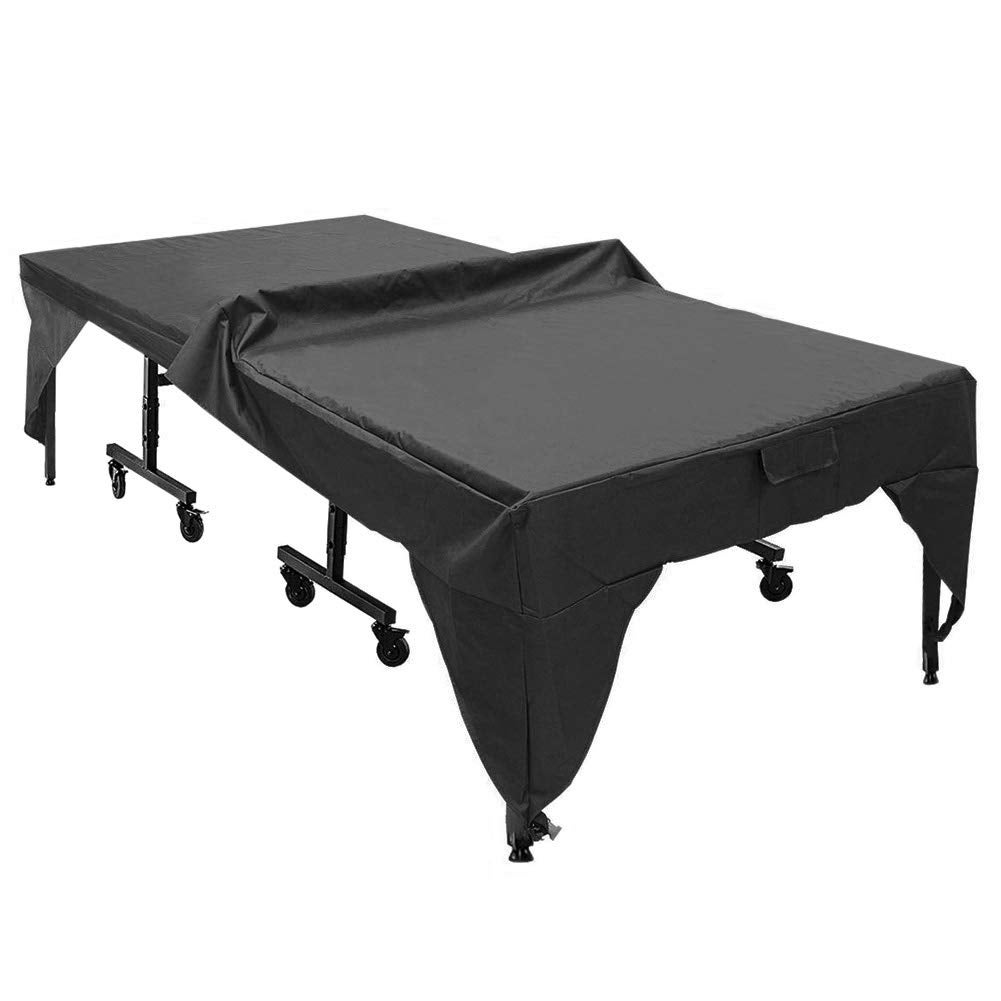 Pokrowiec na składany stół do tenisa stołowego 280x153x73cm Poliester Wodoodporny Czarny