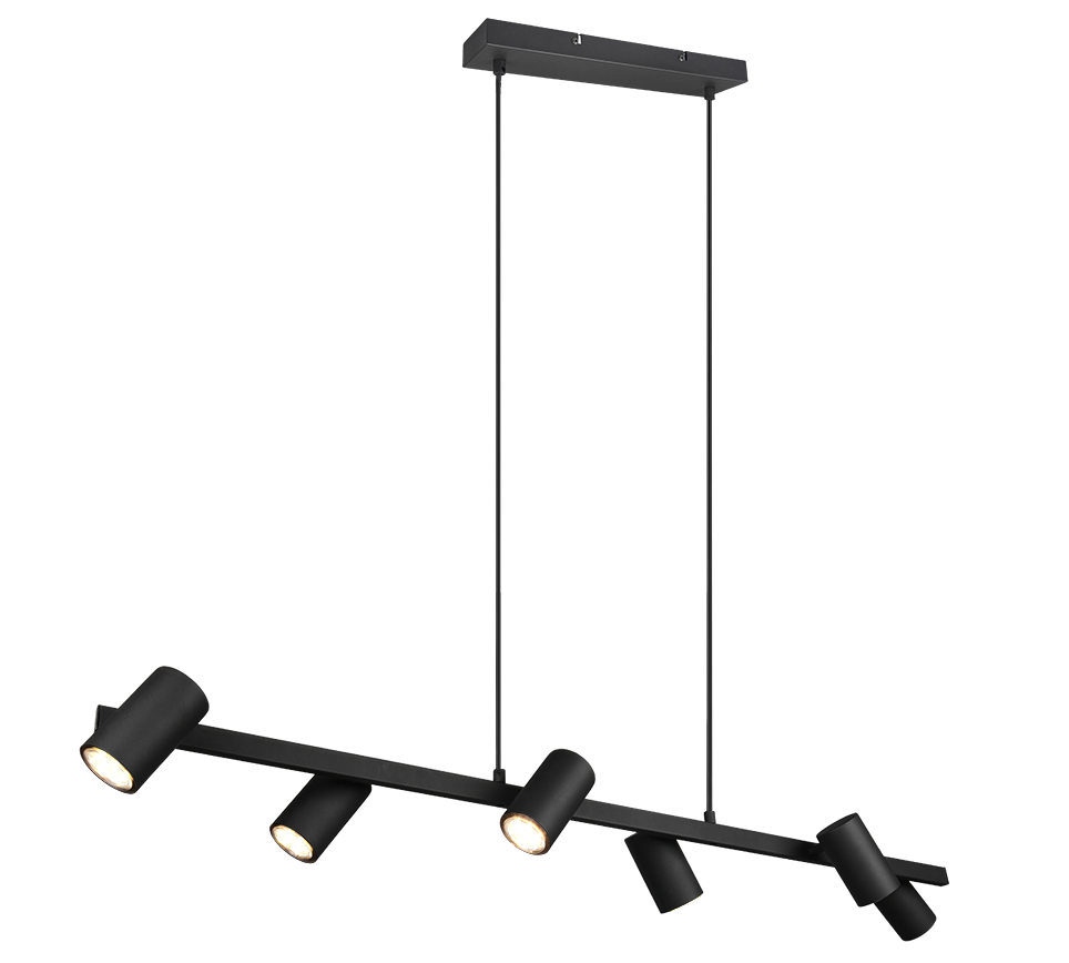 Lampa wisząca Marley czarna 6xGU10x35W wym: 150 x 115 x 115 cm metal Trio