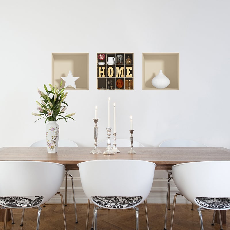 Vinilo efecto 3d home - adhesivo de pared - revestimiento sticker mural decorativo - 40x120cm