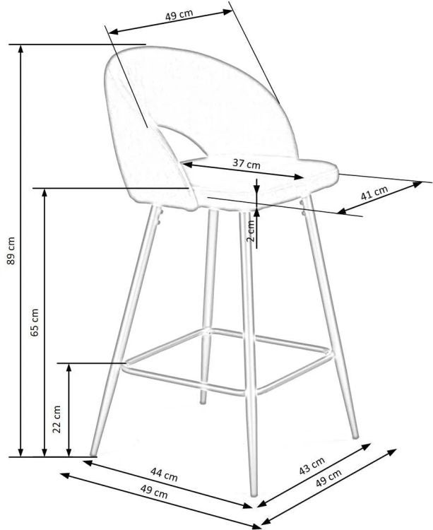 Hoker barowy H96 VELVET czarny - 2