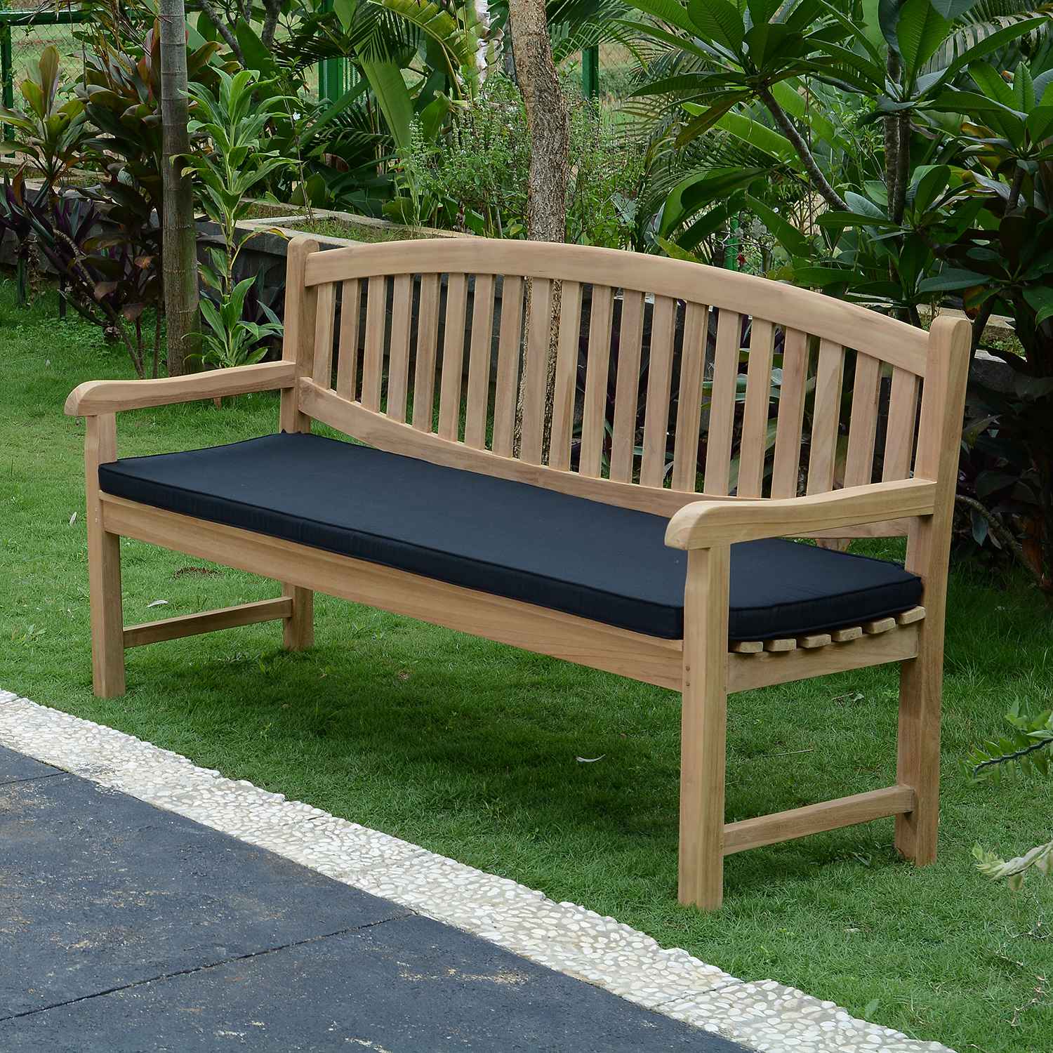Coussin pour Banc de Jardin 200/180/160/150/120/110cm - Matelas d'Assise avec Dossier 1/2/3 Places pour Extérieur et Intérieur - Salon de Jardin (Color11,160x60cm/63x24in