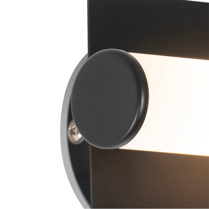 Qazqa moderne applique murale - Bath - noir, max. 28w, g9, à 2 lumières, 22.3cm, idéal pour la salle de bains - 6