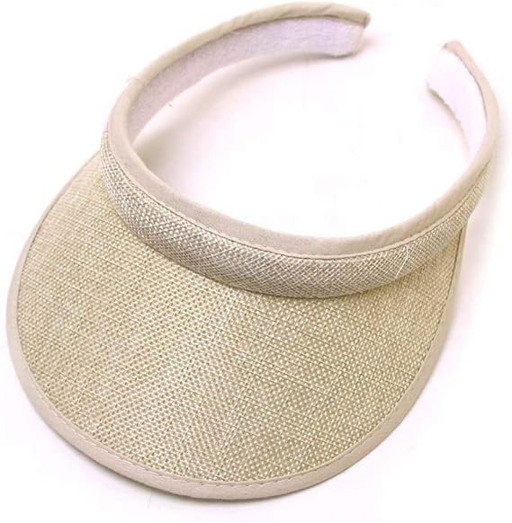 Sportowy kapelusz przeciwsłoneczny — len — unisex — rozmiar dla dorosłych (55-60 cm) — beżowy