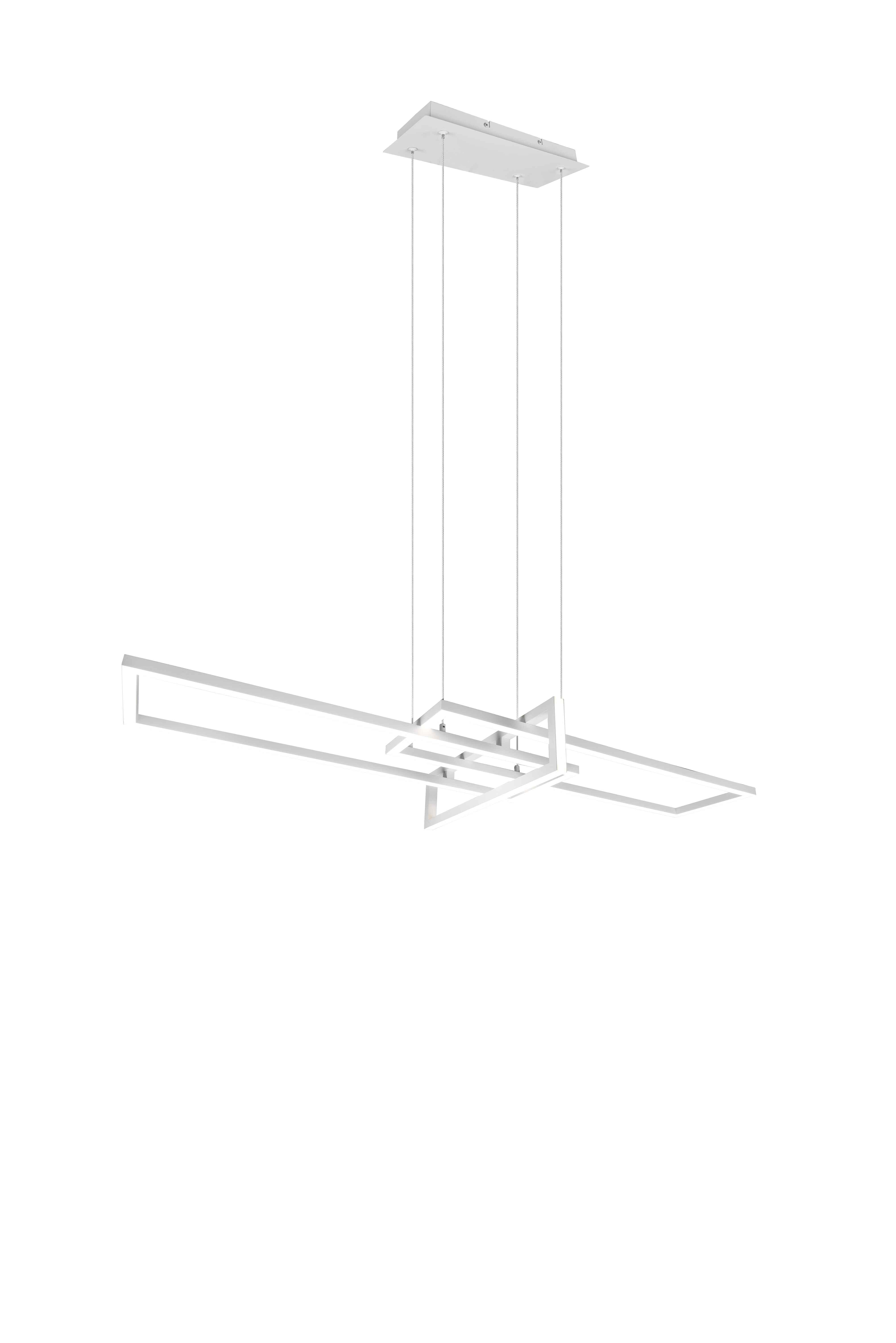 Lampa wisząca LED SALINAS 34W Neutralna biel 4400lm metal biała wym:150x110x40cm IP20 Trio