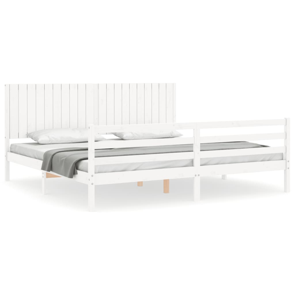 Łóżko Drewniane Rama Łóżka Sofa Biała Do Sypialni Pokoju 200x200 cm
