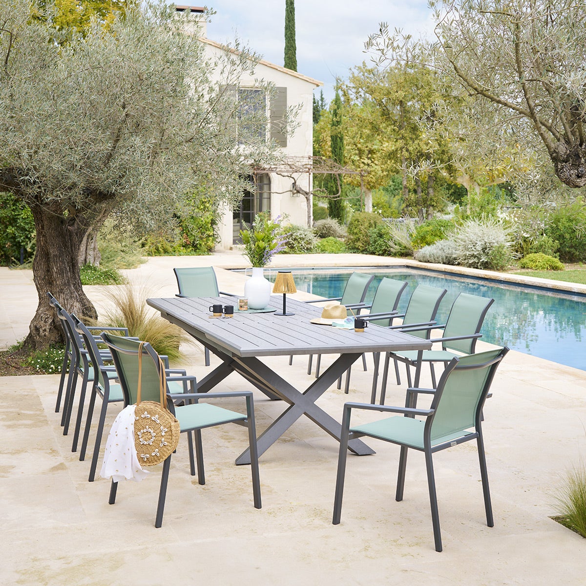 Table de jardin extensible Axiome - Hespéride - 9