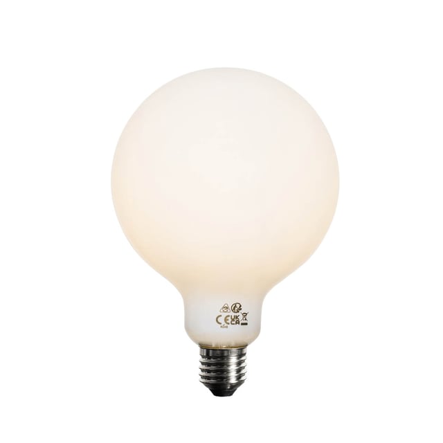 Ampoule LED E27 dimmable 3 niveaux, verre opale G125, 4W, 450lm, 3000K