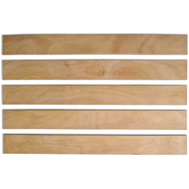 Lot de 5 lattes 78 cm (780mm) largeur 53 mm épaisseur 8 mm 7 plis, latte de lit, pour clic clac bz lit SCM Créations