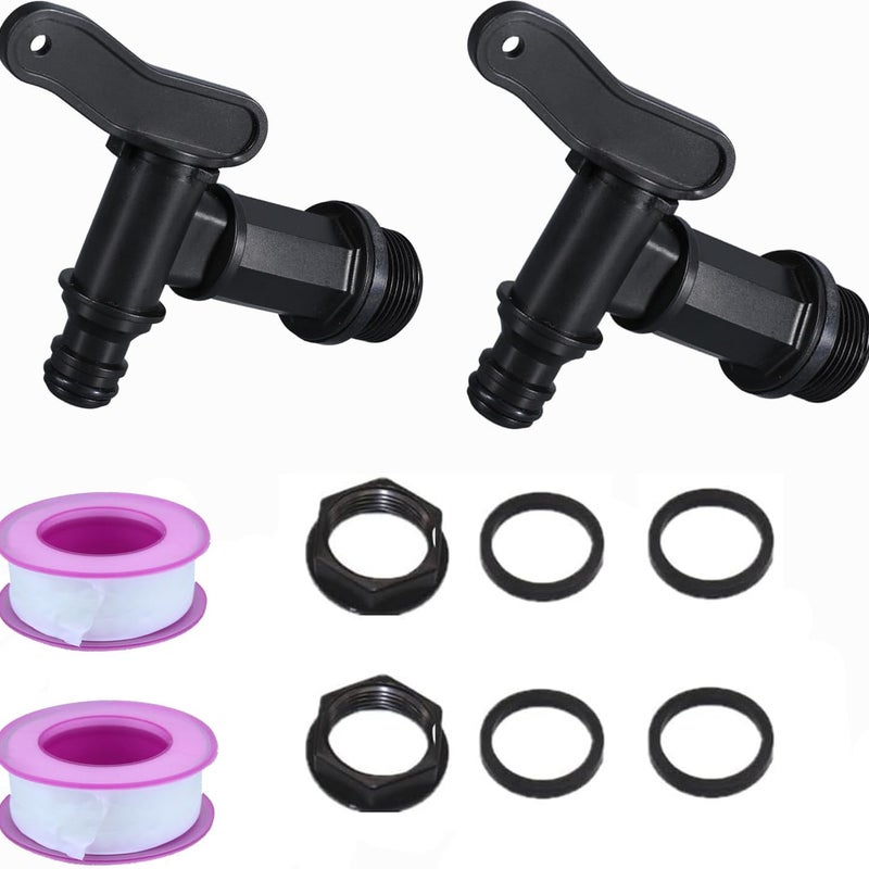 szt Kran do zbiornika z tworzywa sztucznego Adapter do pojemnika na wodę IBC Kran do zbiornika na deszczówkę plastikowy kran wymienny z taśmą