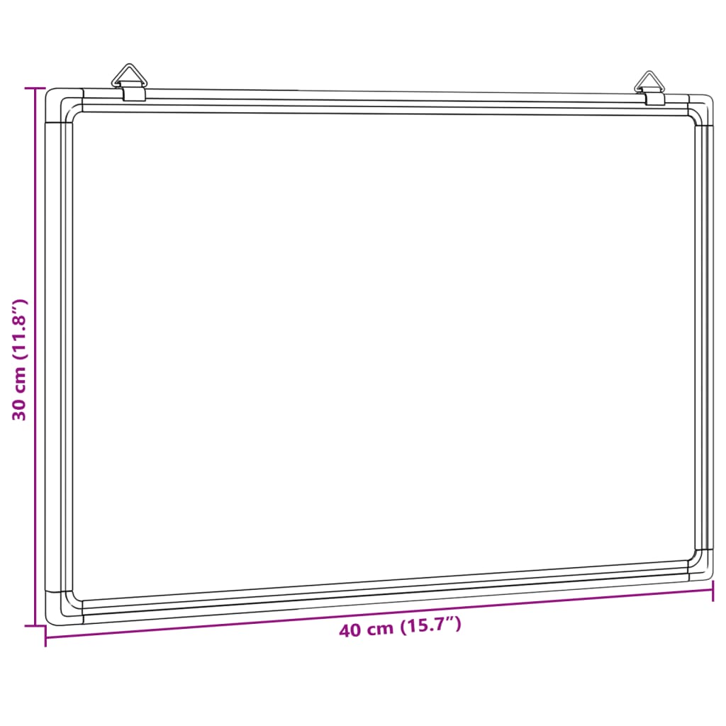 Tableau blanc magnétique 40x30x1,7 cm aluminium 40 x 30 x 1.7 cm / Multicolor - 4