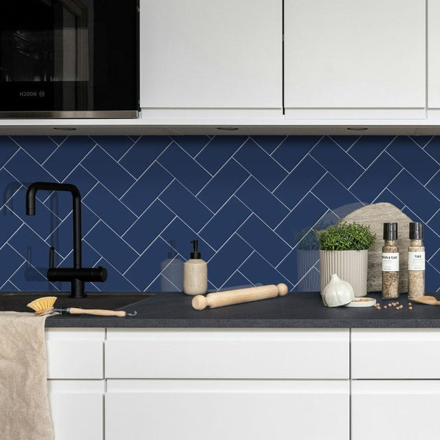 Carrelage Mur Brillant CERAGNI LISSE Bleu 780 | 7,5x15 (carton avec 44 unités = 0,5 m2)