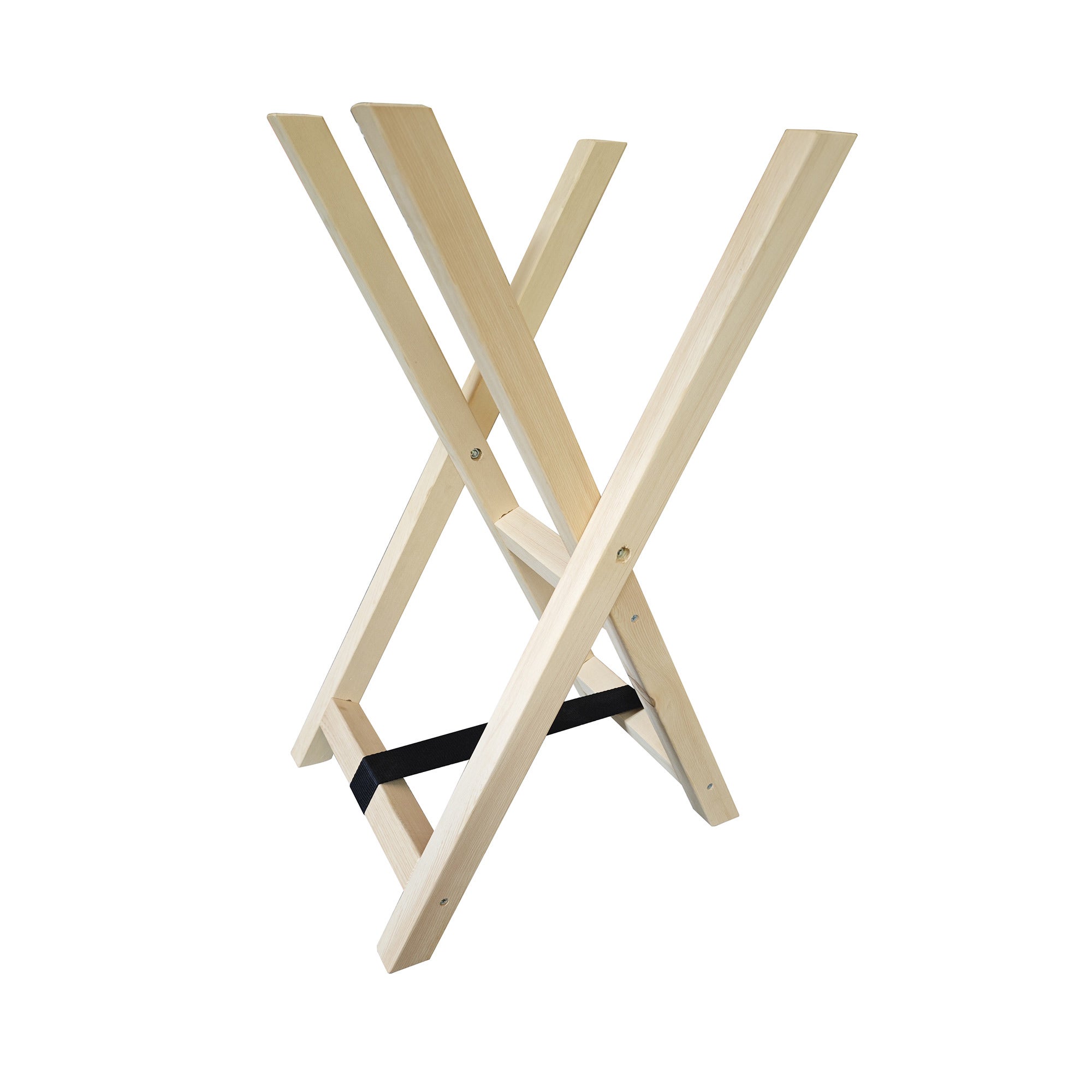 Chevalet 3 Supports WERKAPRO - Pour Sciage De Bûches - Bois Robust 120x80cm - Pliable & Stable