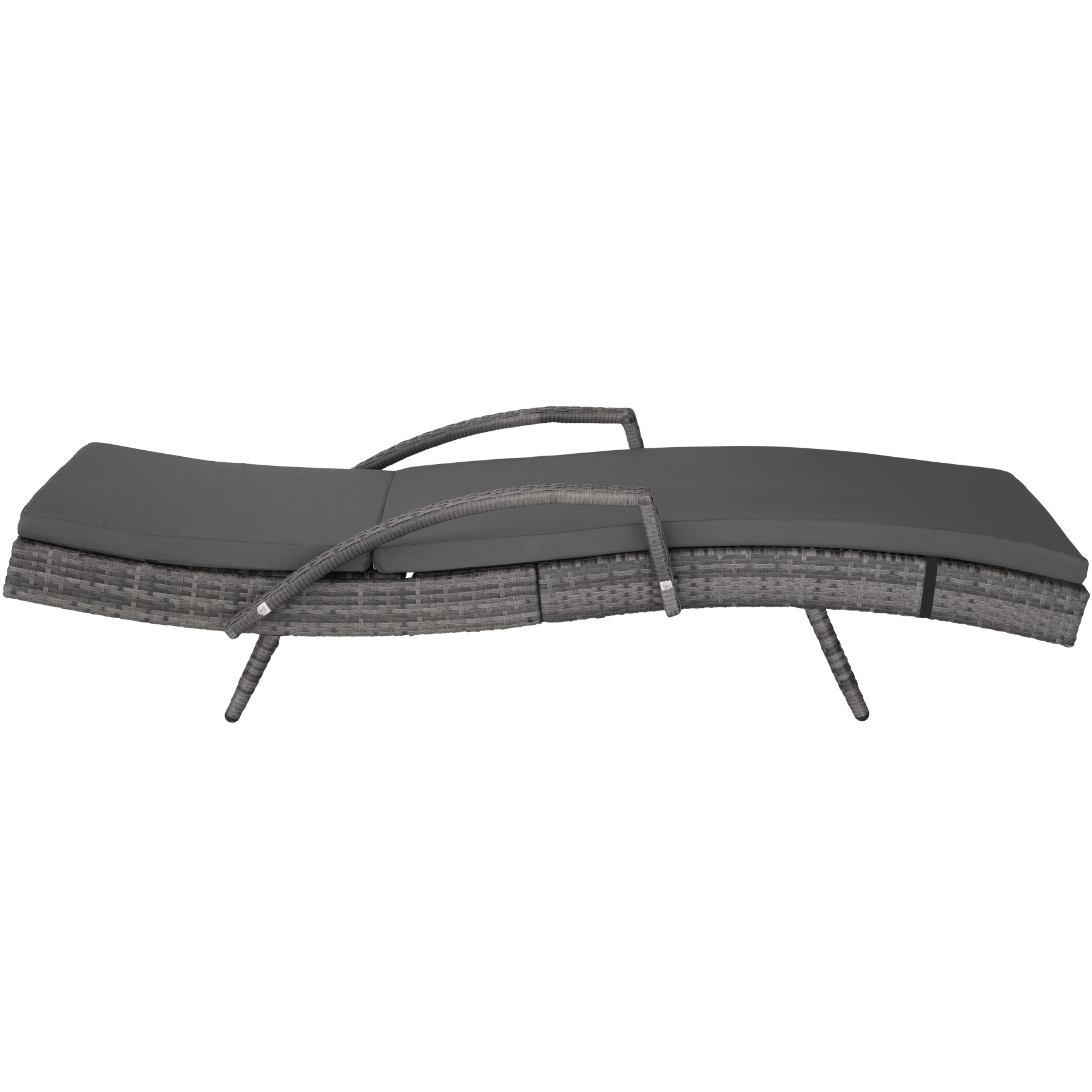 Bain de soleil en résine tressée et aluminium avec dossier réglable sur 5 positions TECTAKE - 6